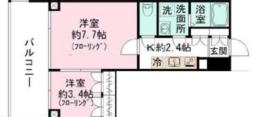 プリューム中野坂上 802 間取り図