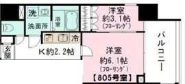 プリューム中野坂上 805 間取り図