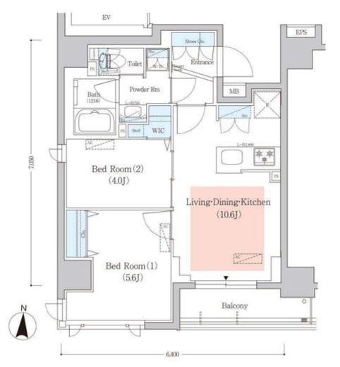 アーバネックス菊川3 1203 間取り図