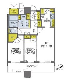 パークシティ武蔵小杉ザ・グランドウイングタワー 35階 間取り図
