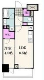 ライオンズミレス新中野 9階 間取り図