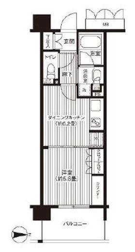 フルーヴ押上 408 間取り図