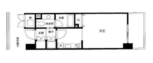 クリプトメリア目黒 406 間取り図