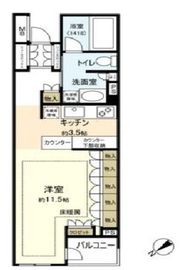 プラウドジェム市ヶ谷 3階 間取り図