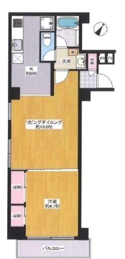 パシフィックパレス赤坂 4階 間取り図