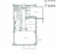 王子ホームズ青山 607 間取り図