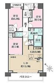 ザ・パークハウス東十条フレシア 6階 間取り図