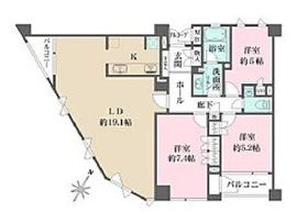 グランツオーベル目黒花房山 2階 間取り図