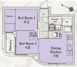 ノゾミオプレミア目黒 403 間取り図
