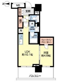 プラウドタワー亀戸クロス 7階 間取り図