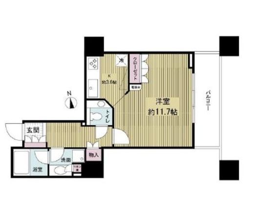 白金タワー 11階 間取り図