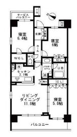 シャンピアグランデ深沢 401 間取り図