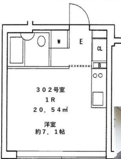 ベルファース芝パルク 302 間取り図