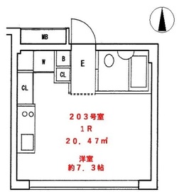 ベルファース芝パルク 203 間取り図