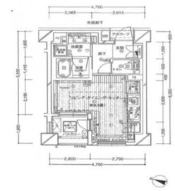 グレイスコート代々木公園 3階 間取り図