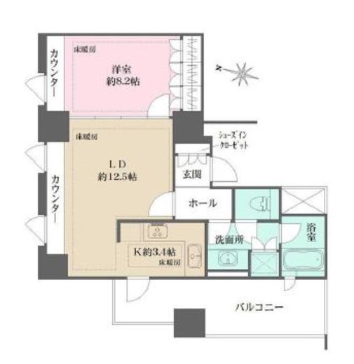 番町パークハウス 12階 間取り図