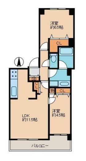 パークノヴァ目黒不動前 1階 間取り図