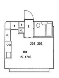 ベルファース芝パルク 303 間取り図