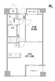 クエスタ高輪 303 間取り図