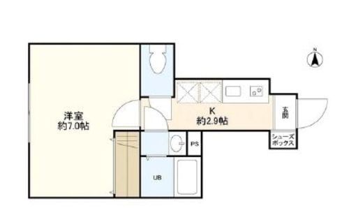 ウェルスクエアイズム四谷大京町 102 間取り図