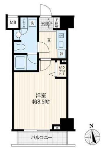 ログ御徒町 3階 間取り図