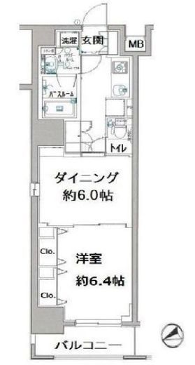 日神デュオステージ浅草三筋 5階 間取り図