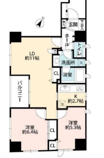 グリーンパーク日本橋参番館 5階 間取り図