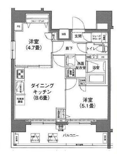 アイル秋葉原ノースドゥーエ 11階 間取り図