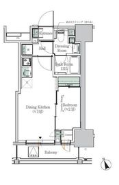 ONE ROOF RESIDENCE ASAKUSABASHI 1004 間取り図