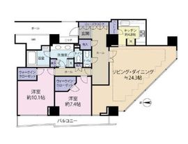 シティタワー四谷 22階 間取り図