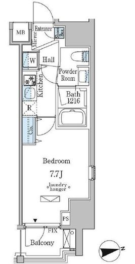 ミリアレジデンス新宿御苑 206 間取り図