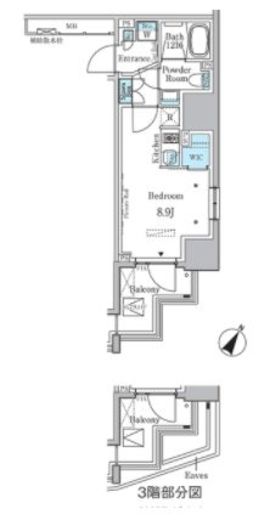ラテスト白金台 1204 間取り図