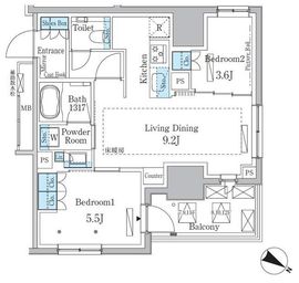 ラテスト白金台 1105 間取り図