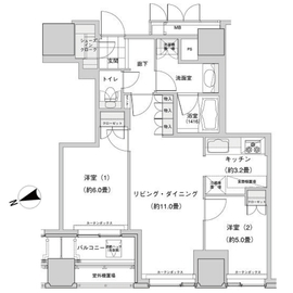 ウエストパークタワー池袋 1003 間取り図