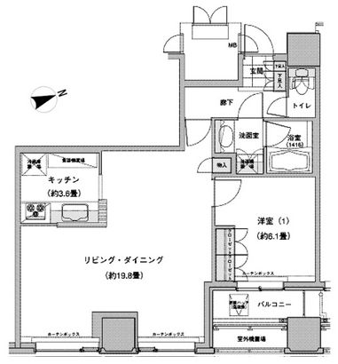 ウエストパークタワー池袋 2309 間取り図