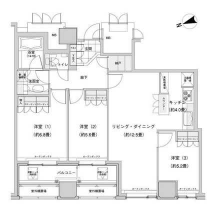 ウエストパークタワー池袋 3003 間取り図