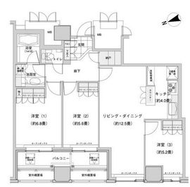 ウエストパークタワー池袋 3003 間取り図