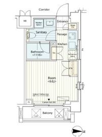 カスタリア菊川 503 間取り図