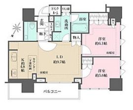 ザ・パークハウス高輪タワー 6階 間取り図