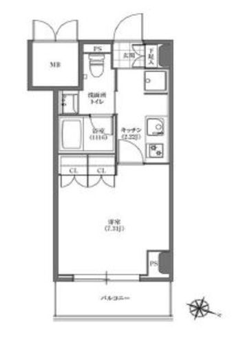 ヒューリック板橋 601 間取り図