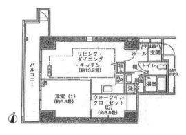 シティコート目黒 903 間取り図