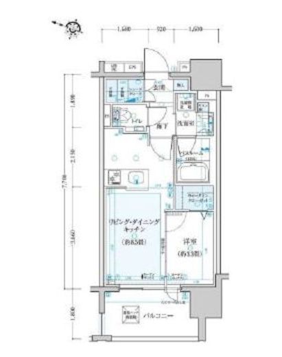 クリオ神田 6階 間取り図