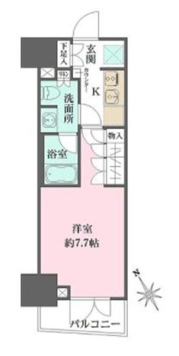 ルフォンプログレ四谷 705 間取り図