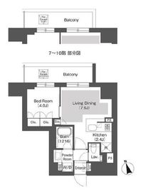 ベルビュー千代田飯田橋 9階 間取り図