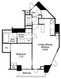 ドゥーエ西麻布1 602 間取り図