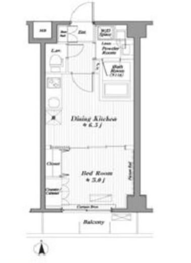 デ・ソーレ東池袋 502 間取り図