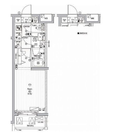 プレミアムキューブ下北沢 1階 間取り図