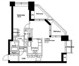 元麻布ヒルズ フォレストタワー 16階 間取り図