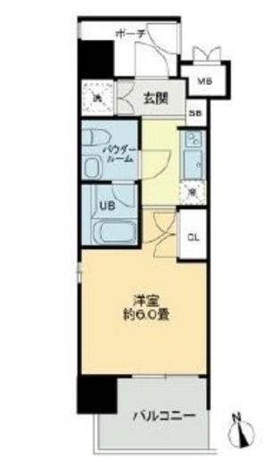 レジディア新宿御苑 601 間取り図