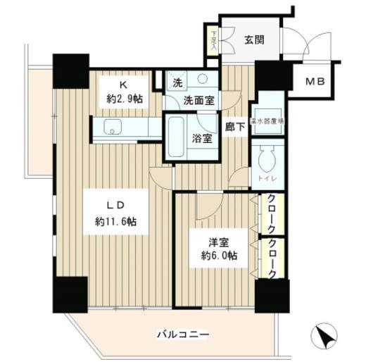トレステージ目黒 305 間取り図
